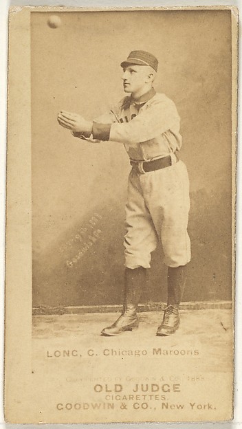 Goodwin & Company, Long, Catcher, Chicago, from the Old Judge series (N172) for Old Judge Cigarettes