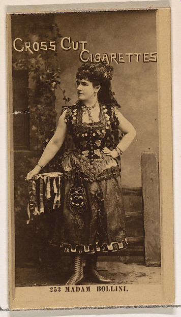 W. Duke, Sons & Co., Card Number 253, Madam Bollini, from the Actors and Actresses series (N145-2) issued by Duke Sons & Co. to promote Cross Cut Cigarettes
