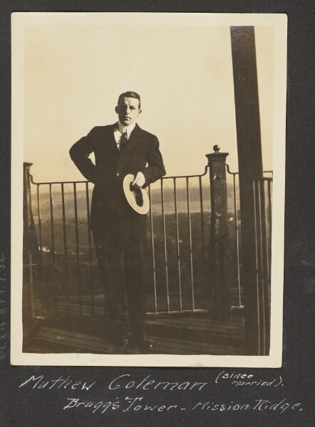 Unknown, [Mathew Coleman at Bragg's Tower — Mission Ridge]