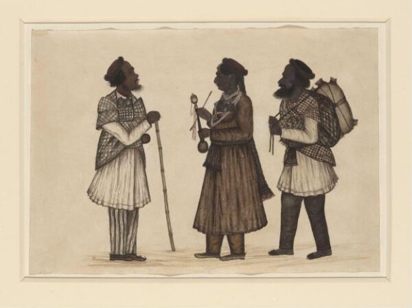 Unknown, A Punjabi woman standing with a Punjabi man on either side.