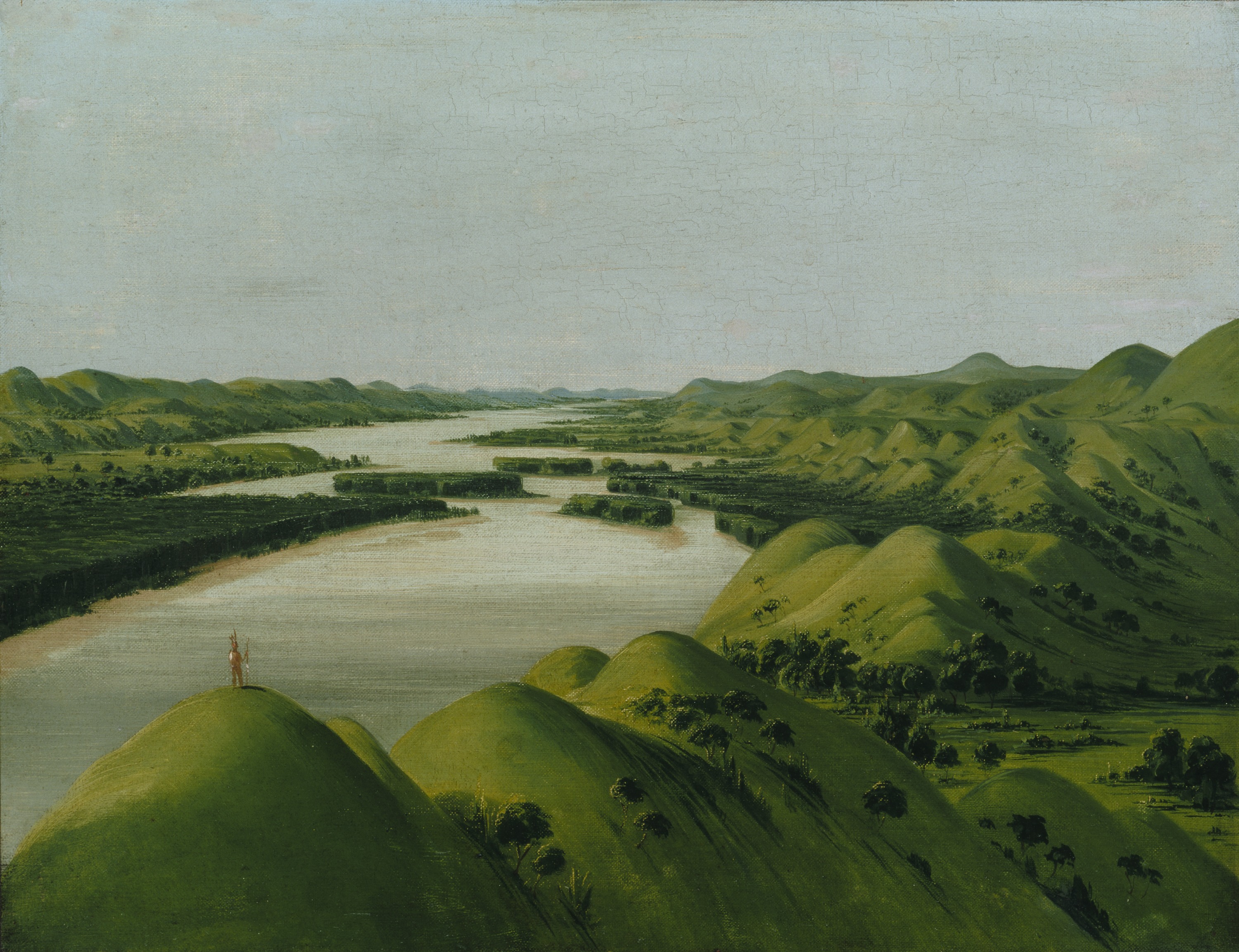 George Catlin, River Bluffs, 1320 Miles above St. Louis