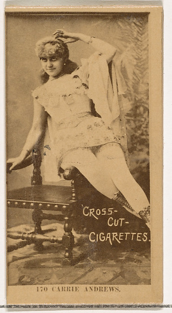 W. Duke, Sons & Co., Card Number 170, Carrie Andrews, from the Actors and Actresses series (N145-2) issued by Duke Sons & Co. to promote Cross Cut Cigarettes