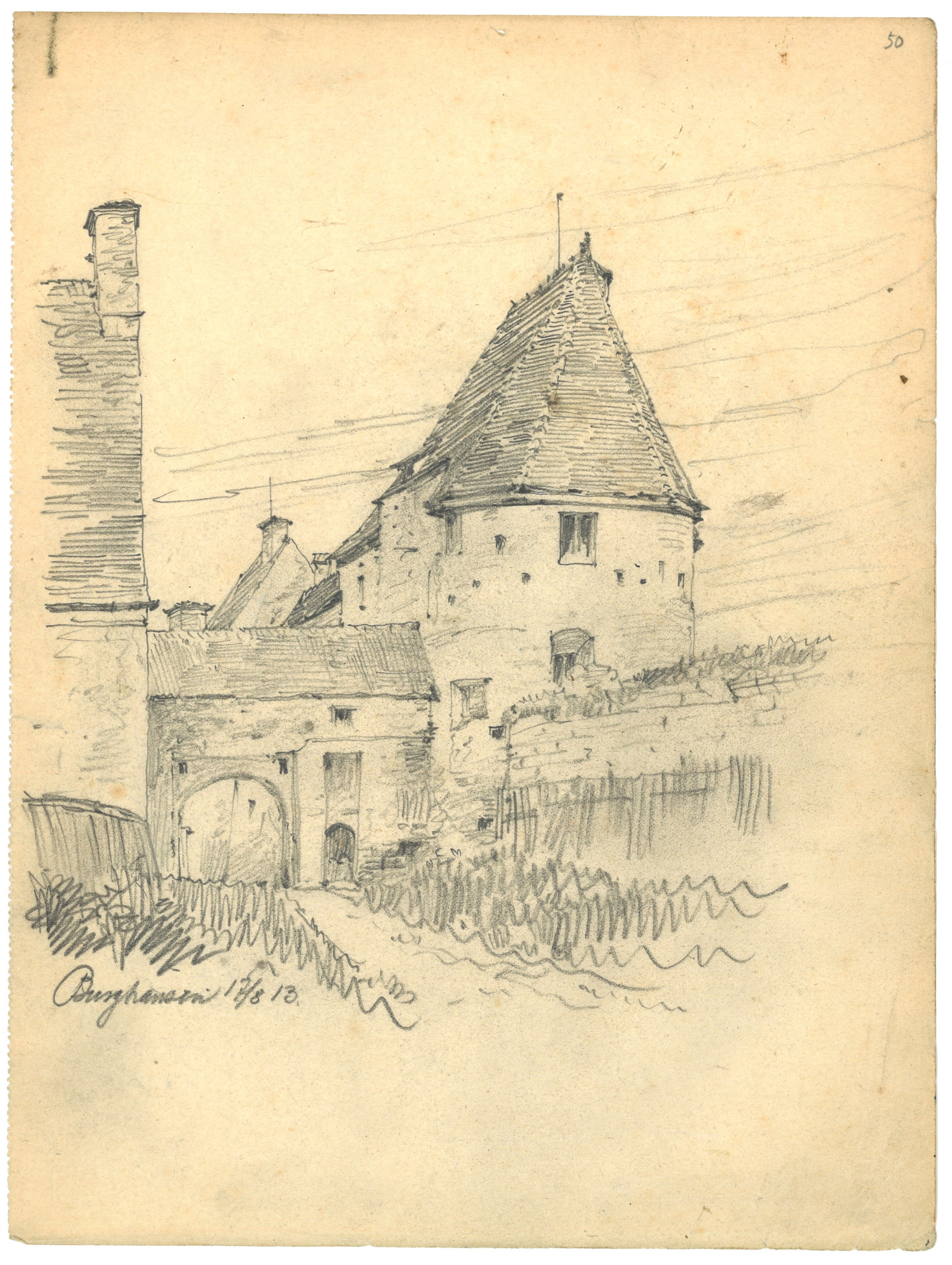 Otto Stiehl, Burghausen/Salzach (Oberbayern): Burg, vierter Burghof, Teilansicht