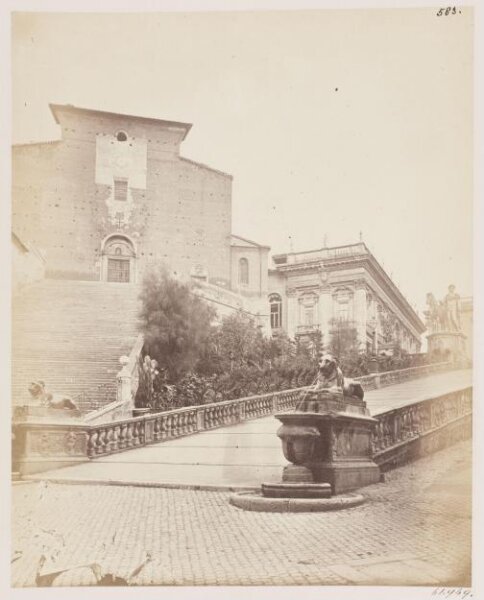 Parker, John Henry, Church of Ara Coeli. View of the Front, and the ascent to the Capitol by Michael Angelo.