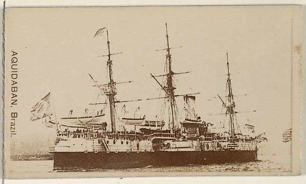 Allen & Ginter, Aquidaban, Brazil, from the Famous Ships series (N50) for Virginia Brights Cigarettes