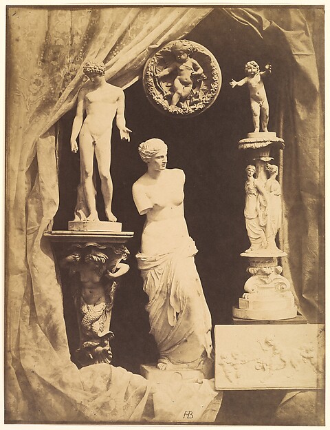 Hippolyte Bayard, [Still Life with Statuary]