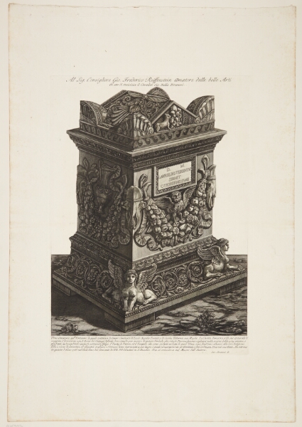 Giovanni Battista Piranesi, Lucius Aurelius Terentius' og hustruen, Cecilia Tichernas, urne