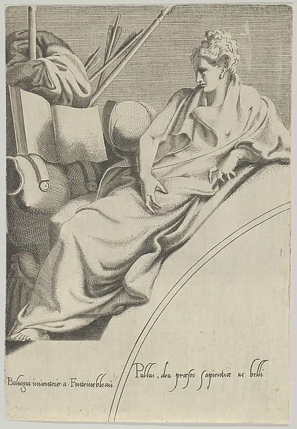 Anonymous, Italian, 16th century, Athena, from "The Muses and the Three Goddesses"