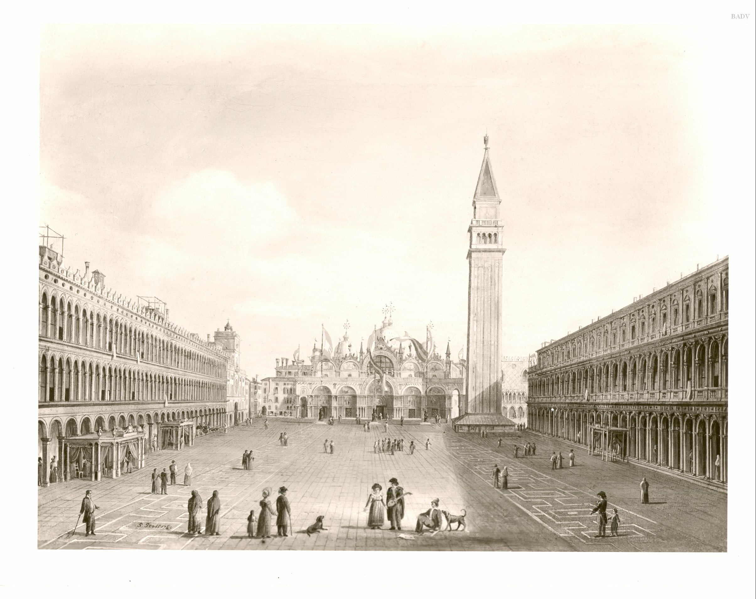 Samuel Scott, plan of St. Marco in Venice 1740