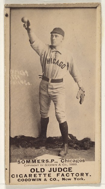 Goodwin & Company, Sommers, Catcher, Chicago, from the Old Judge series (N172) for Old Judge Cigarettes