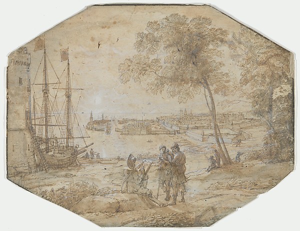 Claude Lorrain (Claude Gellée), Coast Scene with a View of Civitavecchia