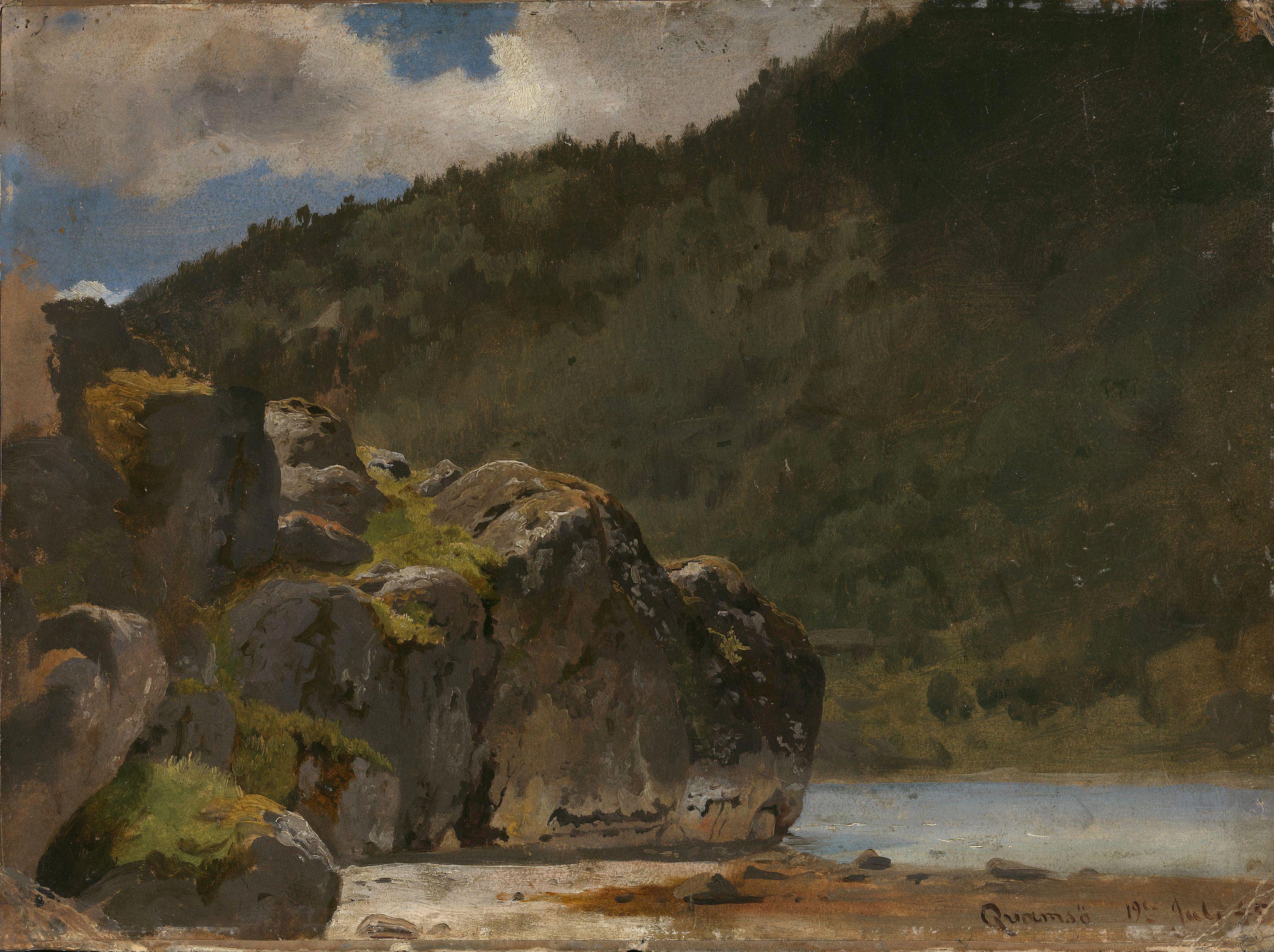 Hans Gude, From Kvamsøy in the Sognefjord