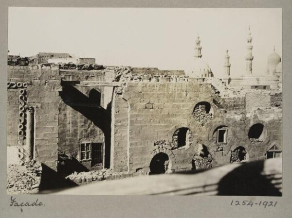 K.A.C. Creswell, Façade of the bimaristan (hospital) of Mamluk Sultan al-Mu'ayyad Shaykh, Cairo