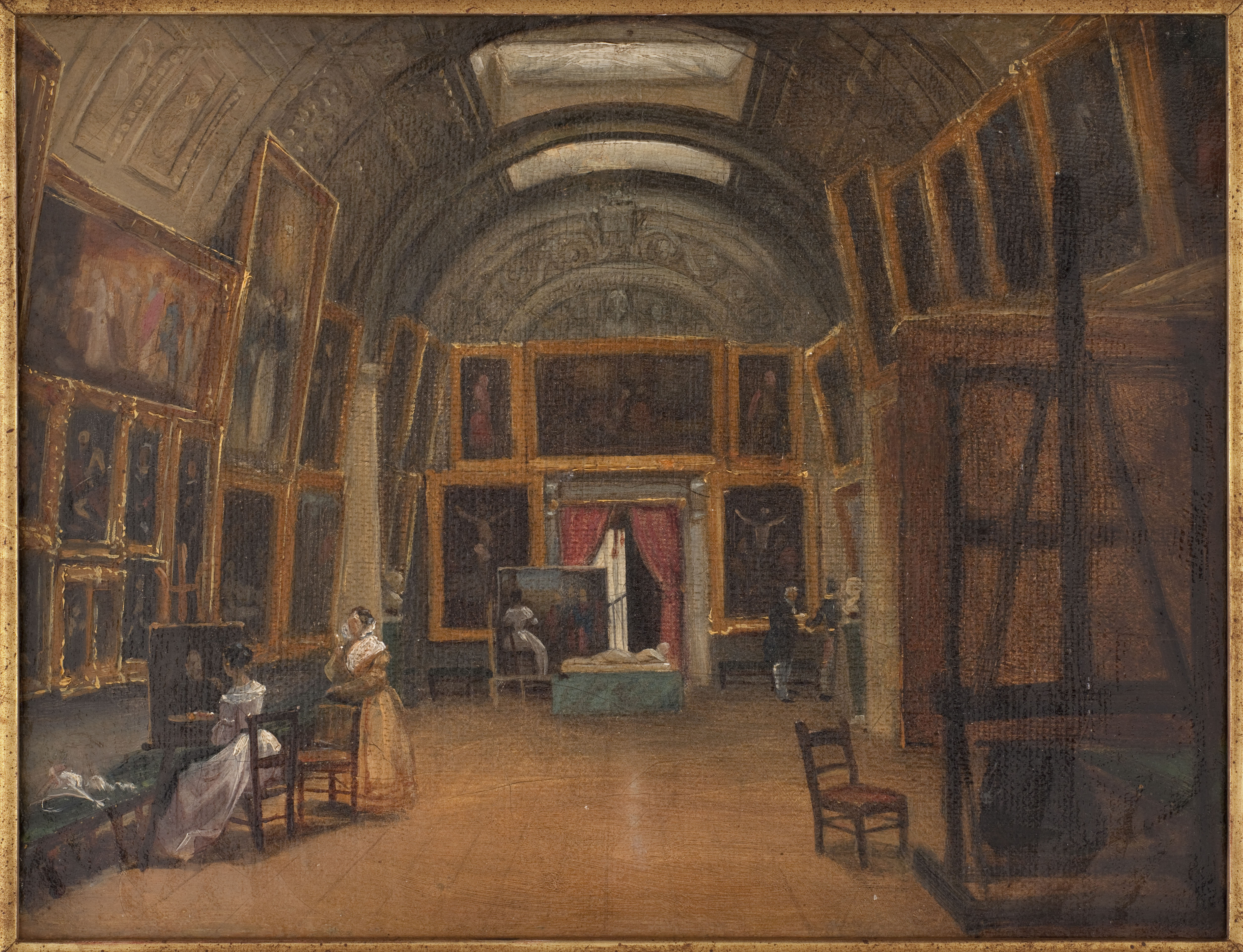 Ecole française, La galerie de peinture de l'hôtel Aguado