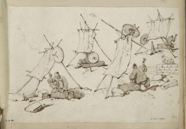 George Chinnery, Studies of a stonemason, Macau