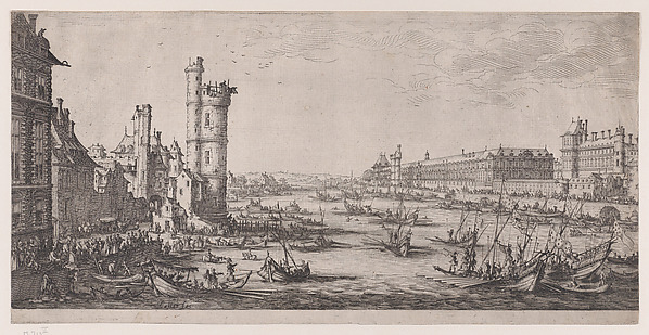 Jacques Callot, Vue du Louvre (View of the Louvre), from "Les Deux Grandes Vues de Paris" (The Two Large Views of Paris)