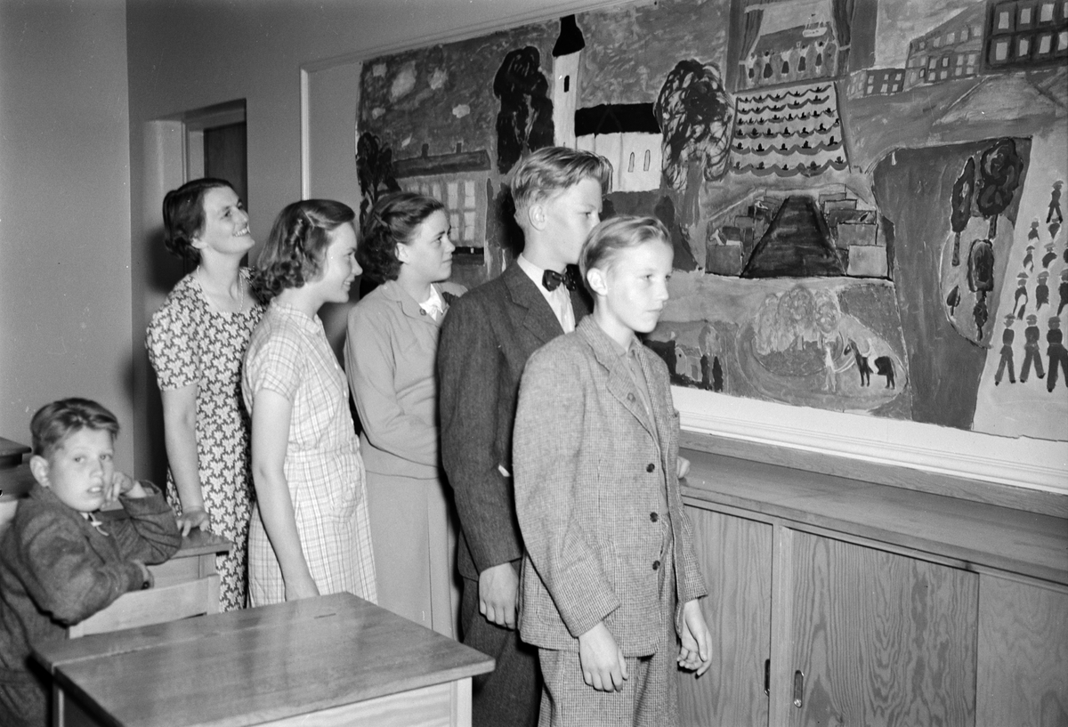 Uppsala-Bild, Testing School, Oland, Uppland 1951