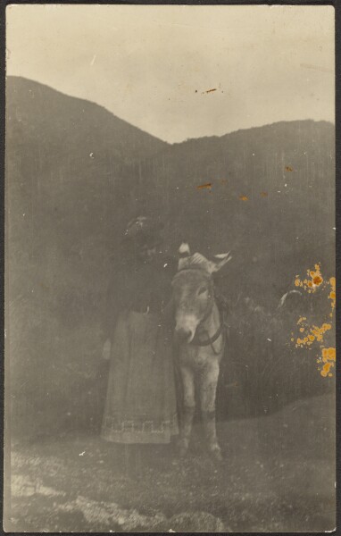 Louis Fleckenstein, [Woman with Donkey]