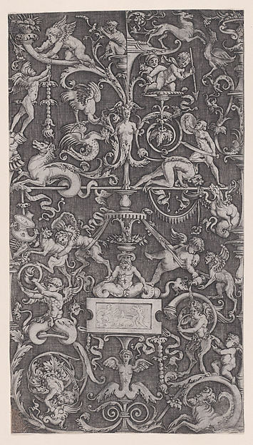 Agostino Veneziano (Agostino dei Musi), Ornamental Panel