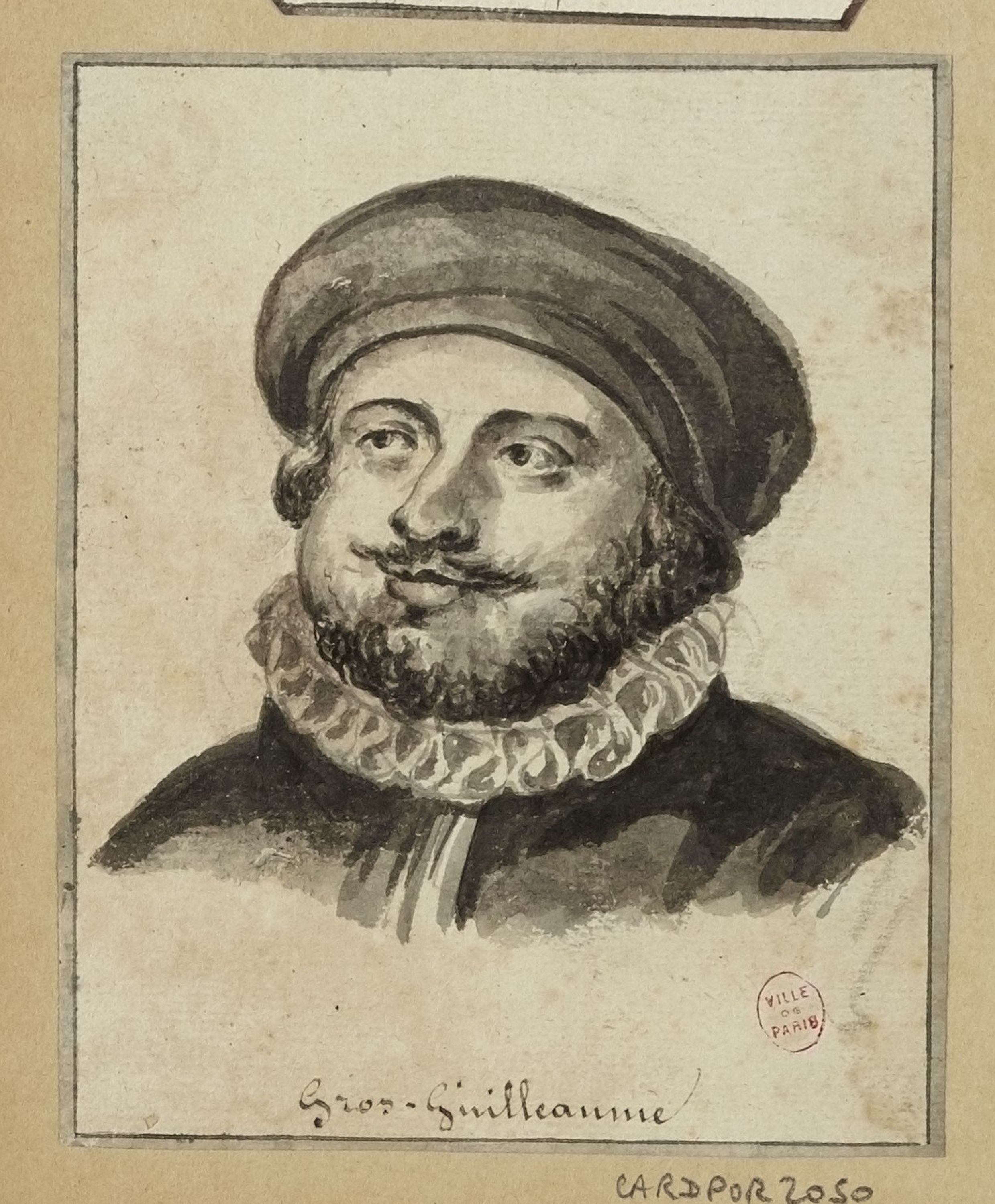 Anonyme, Portrait en buste de l'acteur Gros-Guillaume