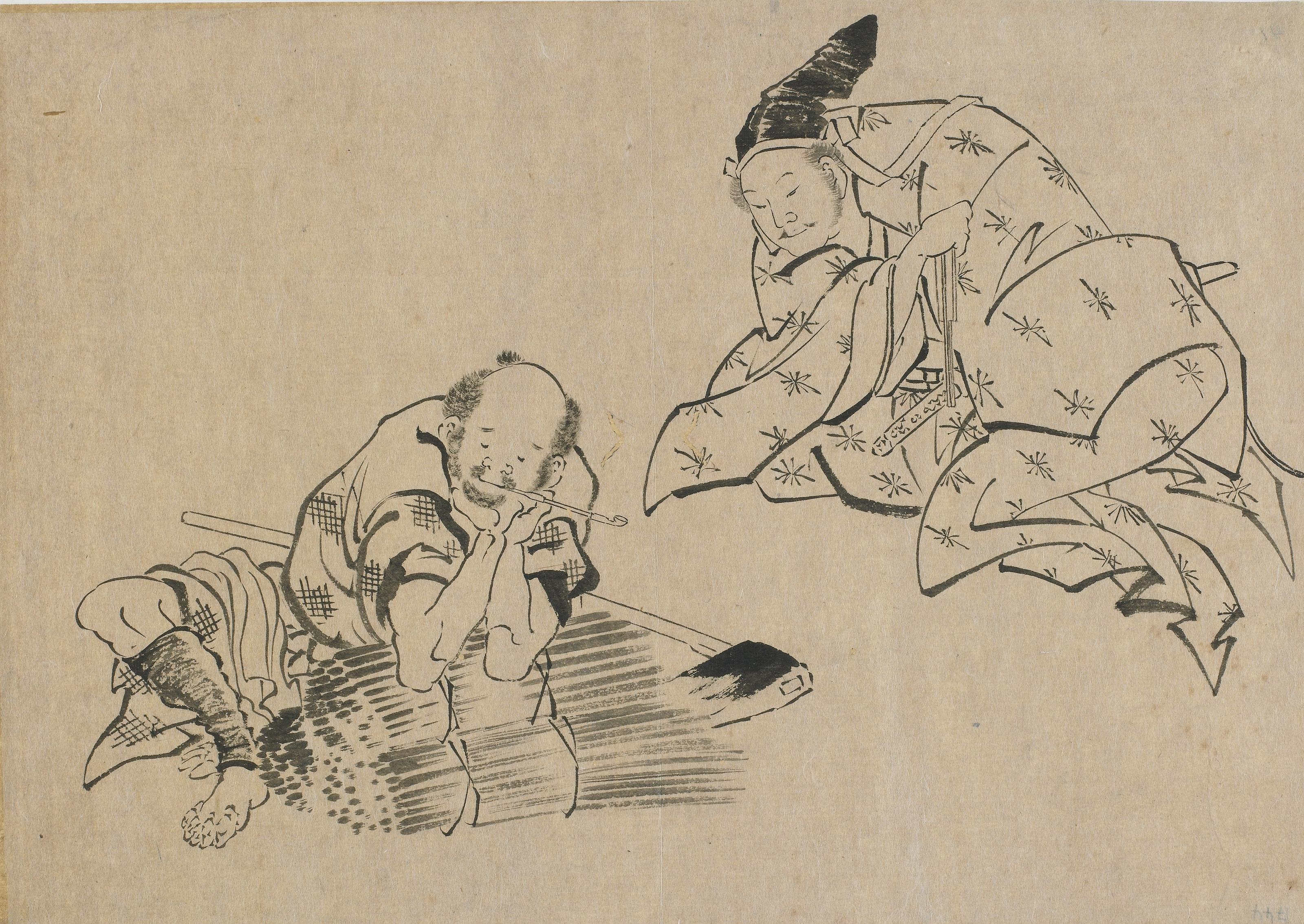Katsushika Hokusai, Peasant and noble
