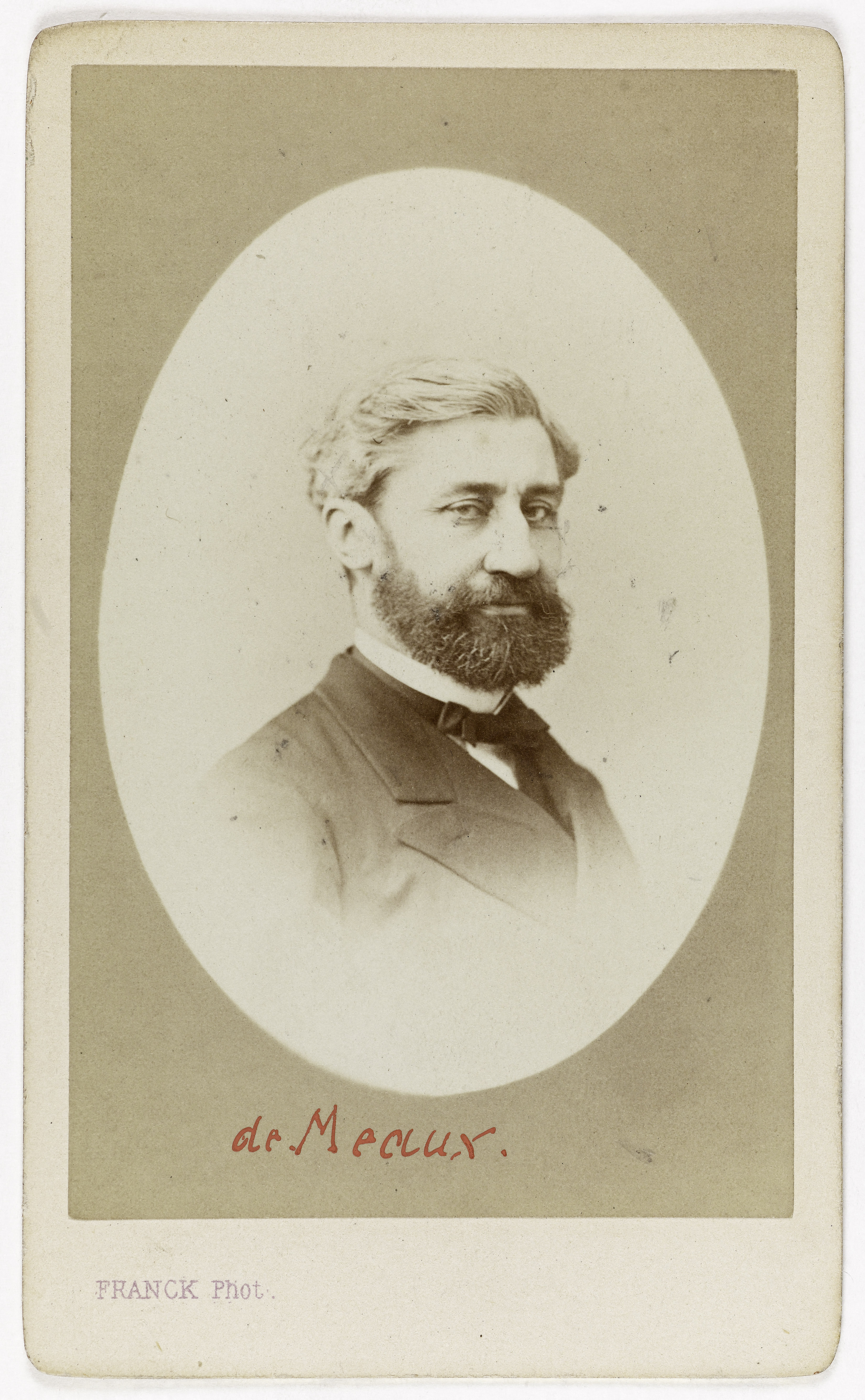 Franck, Portrait du Vicomte Camille de Meaux (1830-1907), écrivain et homme politique.