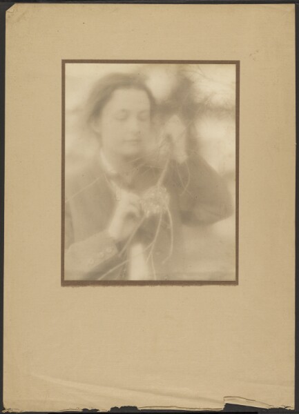 Louis Fleckenstein, [Portrait of a Woman with Bird Nest and Branch]