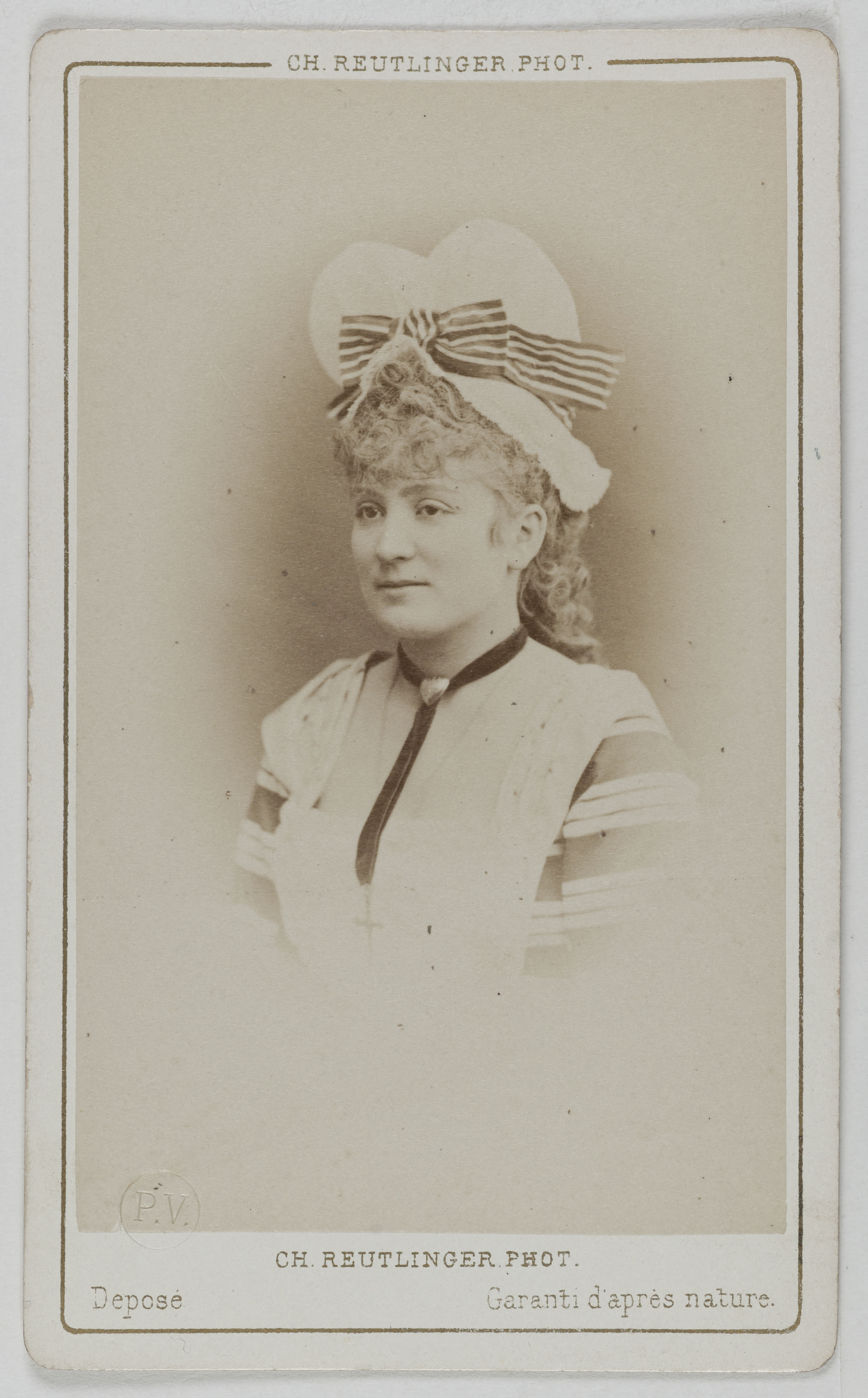 Charles Reutlinger, Portrait de Berthe Legrand (Adèle Blanchart dite, 1850-1910), (actrice)
