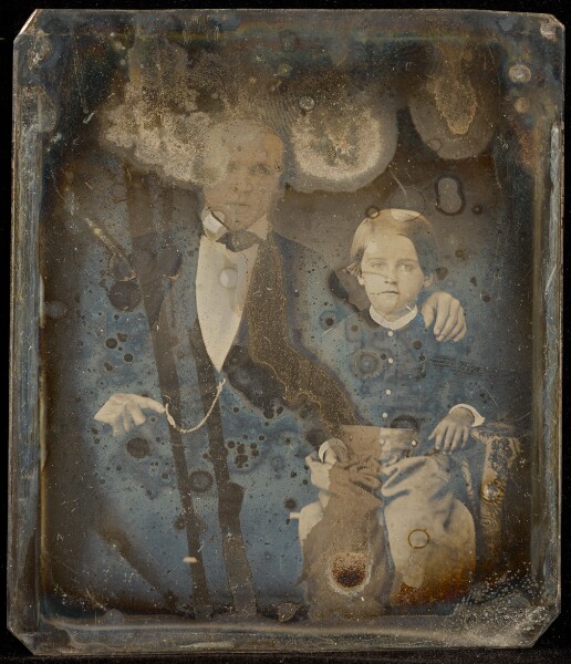 Jacob Byerly, [Portrait of a Seated Man and Boy]