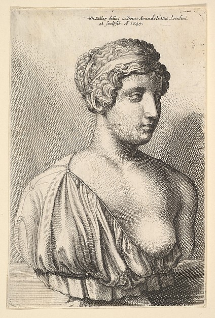 Wenceslaus Hollar, Antique bust of a woman