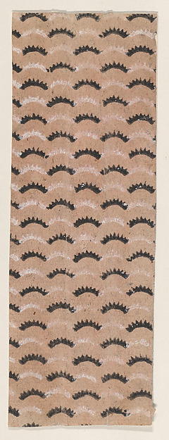Anonymous, Sheet with overall curved line pattern