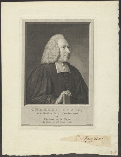 Jacob Houbraken, Portrait of Charles Chais, Pastor in The Hague