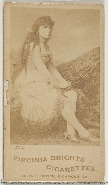 Allen & Ginter, Card 326, from the Actors and Actresses series (N45, Type 5) for Virginia Brights Cigarettes