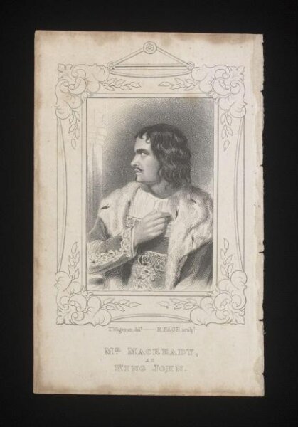Thomas Charles Wageman, Mr Macready, as King John