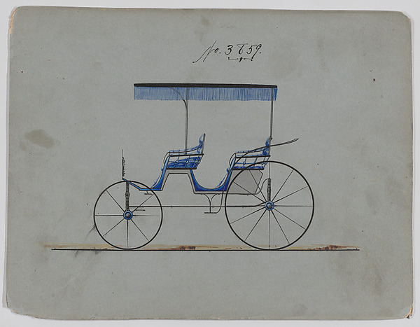 Brewster & Co., Design for Canopy Top Phaeton, no. 3859
