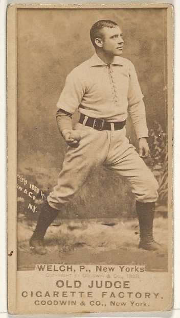 Goodwin & Company, Michael "Mickey" Francis Welch, Pitcher, New York, from the Old Judge series (N172) for Old Judge Cigarettes