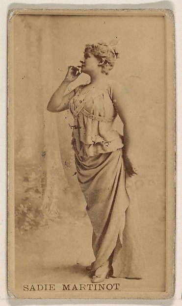 Kinney Brothers Tobacco Company, Sadie Martinot, from the Actresses series (N245) issued by Kinney Brothers to promote Sweet Caporal Cigarettes