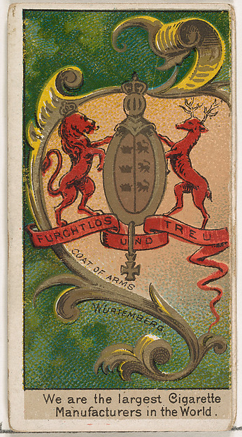 W. Duke, Sons & Co., Charles I, King of Württemberg, from the Rulers, Flags, and Coats of Arms series (N126-2) issued by W. Duke, Sons & Co.