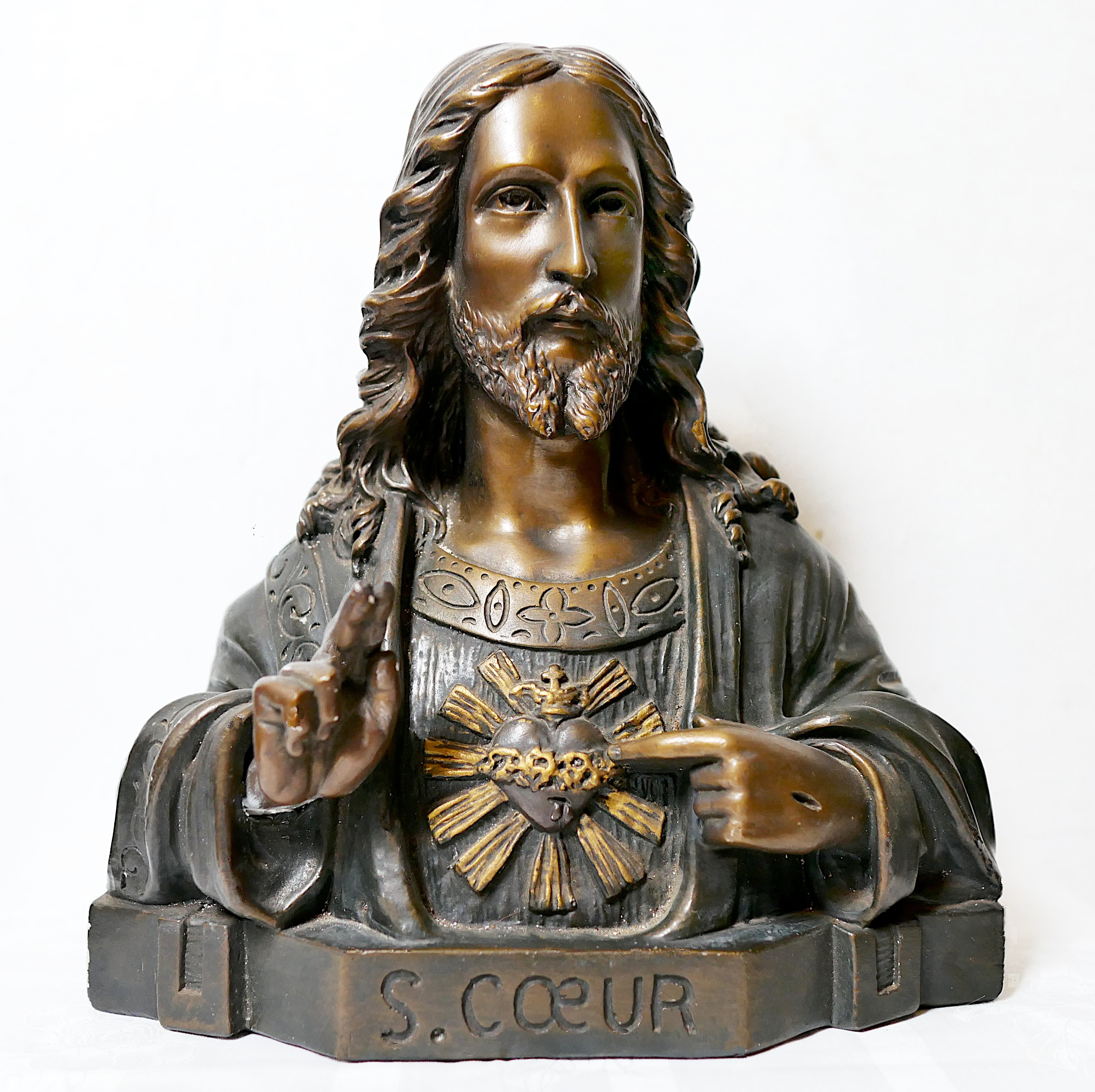 Unknown artist, Herz Jesu Büste aus Belgien