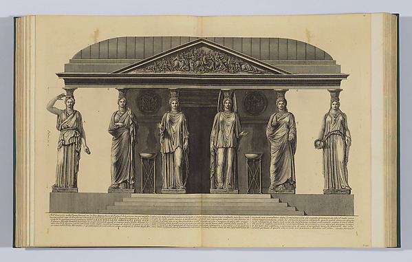 Giovanni Battista Piranesi, Group of caryatids, from "Vasi, candelabri, cippi, sarcofagi, tripodi, lucerne, ed ornamenti antichi disegnati ed incisi dal Cav. Gio. Batt. Piranesi, Vol. II" (Vases, candelabra, grave stones, sarcophagi, tripods, lamps, and ornaments designed and etched by Cavalieri Giovanni Battista Piranesi)