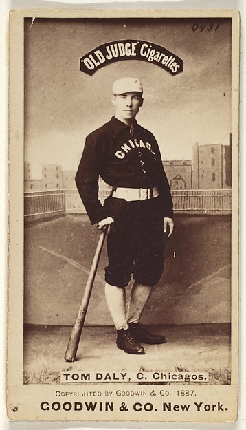 Goodwin & Company, Tom Daly, Catcher, Chicago, from the Old Judge series (N172) for Old Judge Cigarettes