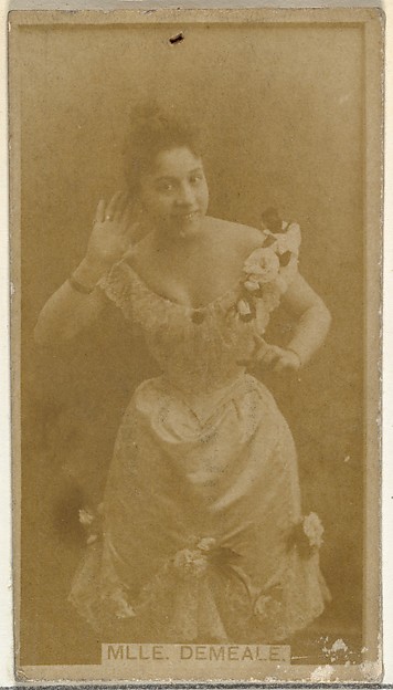 W. Duke, Sons & Co., Mlle. Demeale, from the Actors and Actresses series (N145-8) issued by Duke Sons & Co. to promote Duke Cigarettes