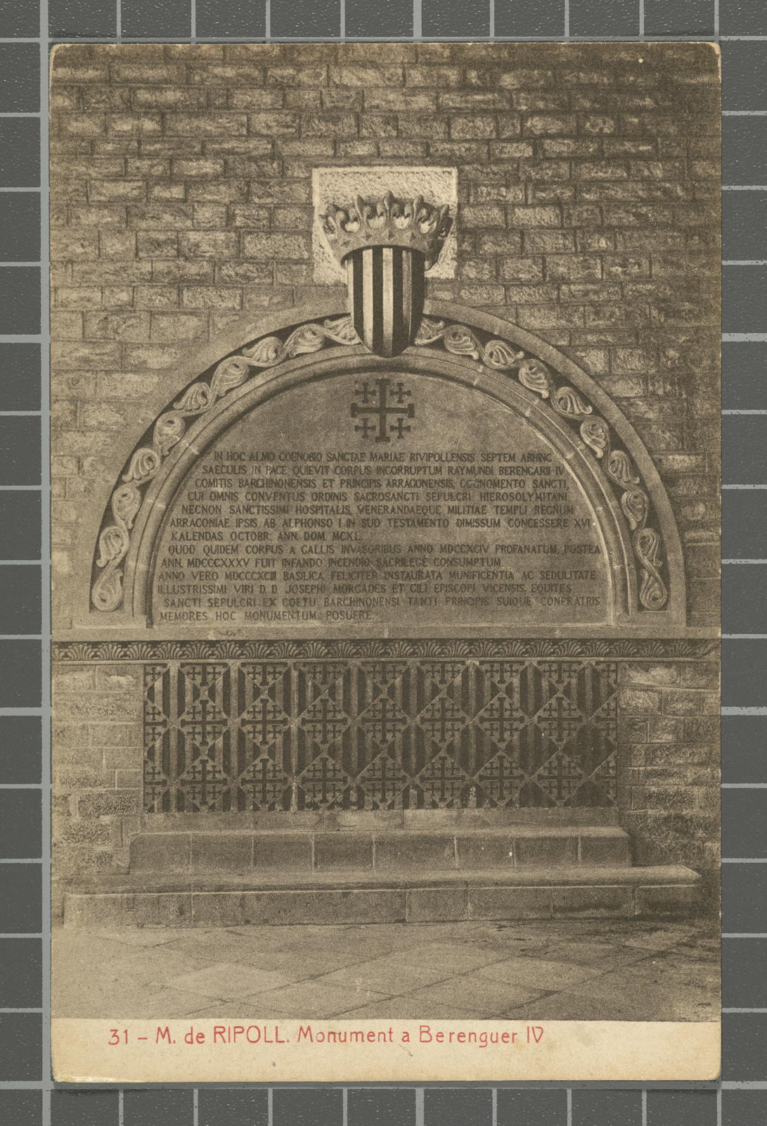 Desconegut, 31 - M. de Ripoll. Monument a Berenguer IV