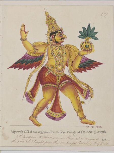 Unknown, Garuda returning with the vase of Amrita