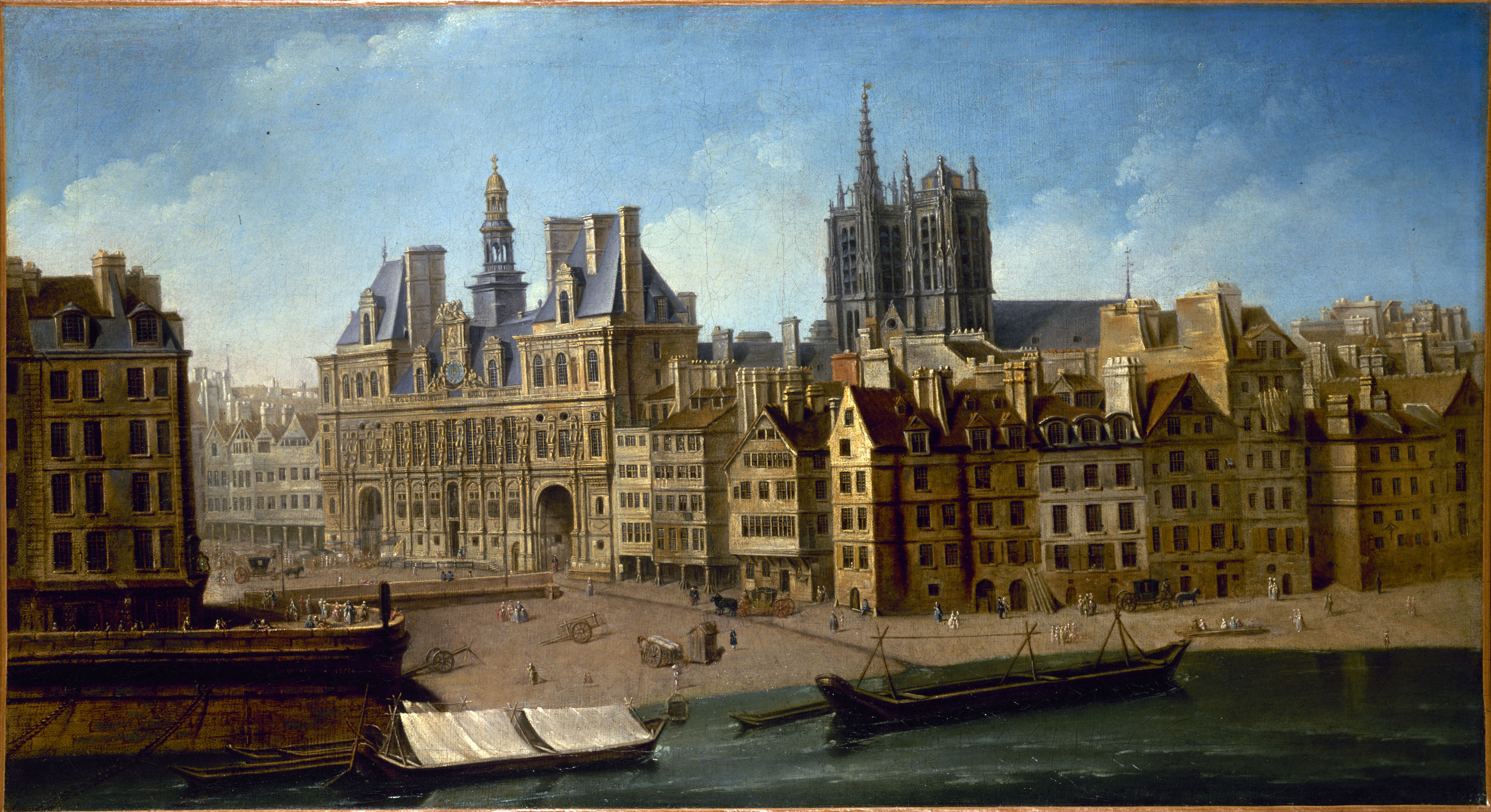 Nicolas Jean-Baptiste Raguenet, L'Hôtel de Ville et la place de Grève (actuelle place de l'Hôtel de Ville)