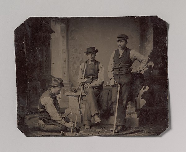Unknown, [Three Plumbers with Pipes and Tools]