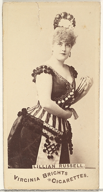 Allen & Ginter, Lillian Russell, from the Actors and Actresses series (N45, Type 1) for Virginia Brights Cigarettes