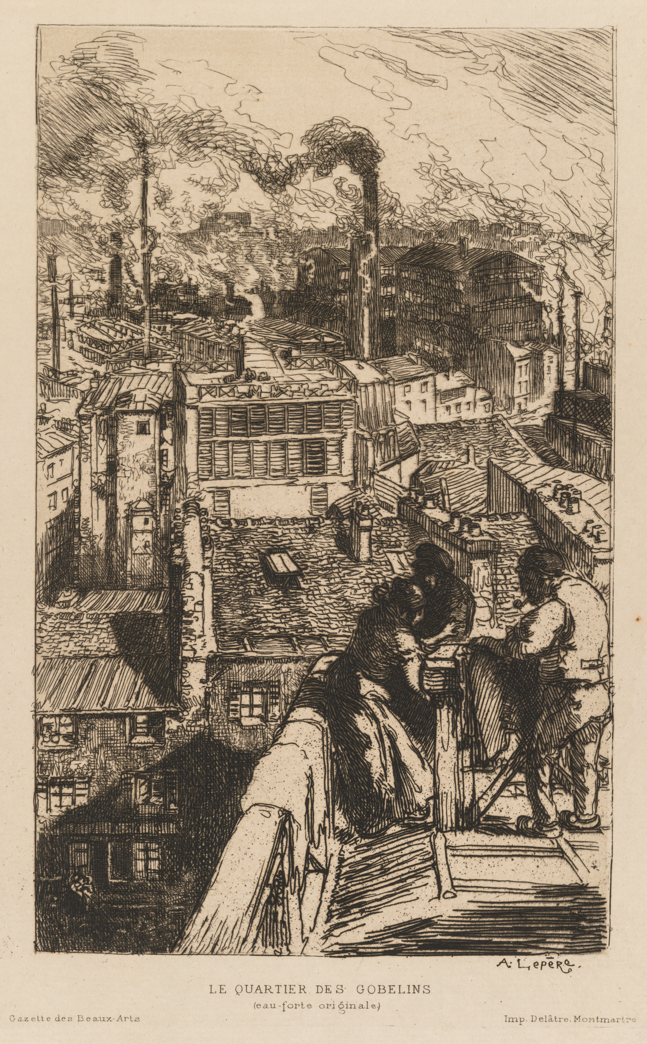 Auguste Louis Lepère, Gazette des Beaux-Arts: Le Quartier des Gobelins