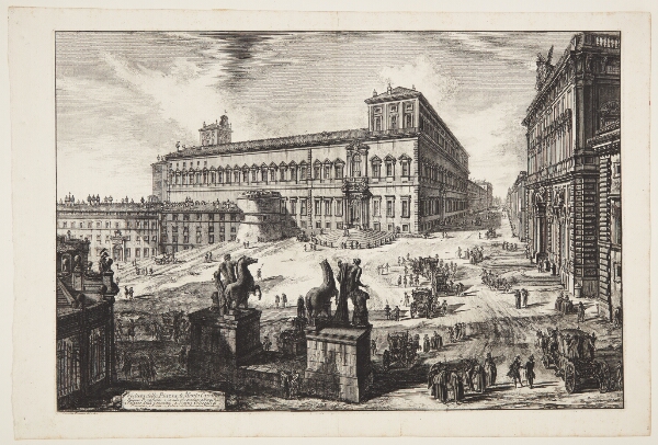 Giovanni Battista Piranesi, Det indre af Peterskirken, med Bernini's baldochino