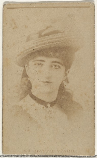 W. Duke, Sons & Co., Card Number 250, Hattie Starr, from the Actors and Actresses series (N145-7) issued by Duke Sons & Co. to promote Duke Cigarettes